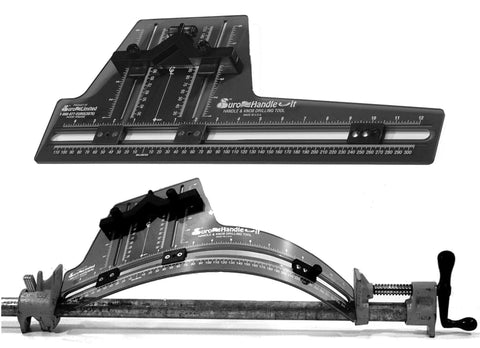 Handle It Adjustable Cabinet Door Drilling Template Tool For Fast Precise Hole Spacing Up To 24 Inches Center To Edge 45 Degree V Notch