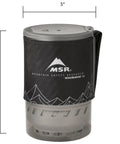 Windproof Camping Stove System With Radiant Burner And Regulator Fast Boil 1.8 Liter Pot in compact nesting design.
