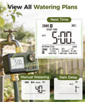 Dual Zone Sprinkler Timer For Outdoor Irrigation With IP66 Weatherproof Build, Big Display, view of timer settings display
