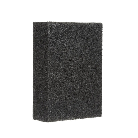 Single black sanding sponge from Six Pack Extra Fine Grit Sanding Sponges For Sanding Wood Paint Metal Plastic And Drywall