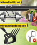 Heavy Duty Garden Hoe With Adjustable 62 Inch Long Handle Hula Hoe Cultivator 2 In 1 Weeding Tool shown with durable components