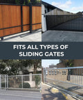 Galvanized Steel V Track For Sliding Gates 6 Ft Long Built To Last Rustproof Outdoor Gate Track With Rugged Weatherproof Build USA Made For Residential And Commercial Use Heavy Duty Gate Hardware on sliding gates