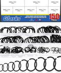 All In One Round Wire Snap Ring Kit 151 Pcs 10mm To 26mm Internal C Clips Assortment For Shafts With Clear Carry Case