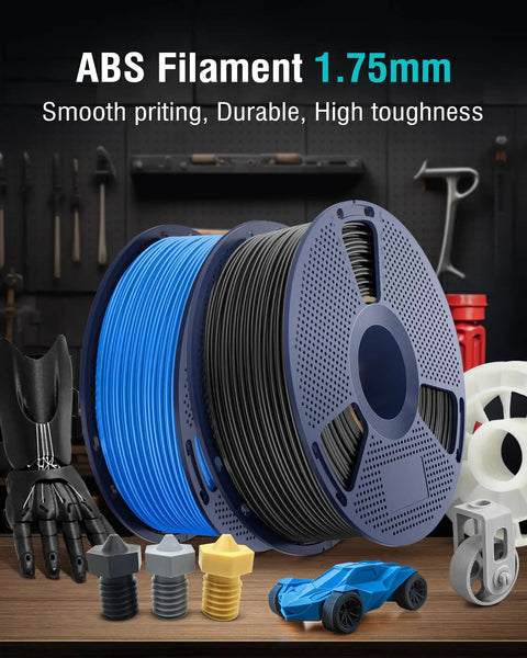 Top Shelf Abs 3D Printer Filament 1.75 Millimeter Bulk Multi Color Pack Red Blue Yellow Green 4Kg Spool Rock Solid Heat Resistant Slippery Feed No Jamming Heavy Duty Tooling For Daily Grind