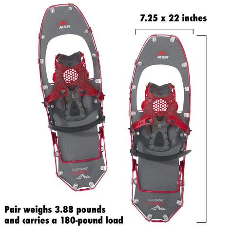 Lightweight Womens Backcountry Snowshoes With Paragon Bindings 22 Inch Gunmetal For Narrow Stride Mountaineering