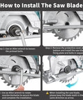 How to install the saw blade for Badass Cordless Mini Circular Saw Drops Right Into Your Makita 18v Setup And Shreds Wood Fast.