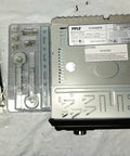 Back view of Boat Bluetooth Marine Stereo Receiver with installation accessories on white background