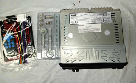 Back view of Boat Bluetooth Marine Stereo Receiver with installation accessories on white background