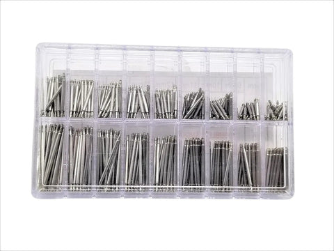 360 Piece Watch Band Link Pins And Spring Bars Set With Removal Tool And Plastic Case For 8mm To 25mm Stainless Steel Bands