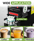 No Fuss High Output Automatic Cup Sealer Machine 90 To 95 Mm, 500 To 700 Cups Per Hour, Electric Sealer With Counting LCD, Black
