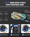 Drain And Sewer Inspection Camera With 100 Ft Cable 4 Point 3 Inch LCD Display IP68 Waterproof Reel and cable installation steps