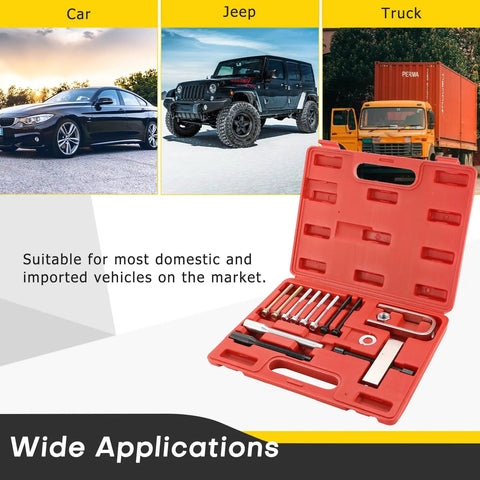 Universal Gearhead Favorite Steering Wheel Puller And Compressor Remover Tool Set For Cars open case with tools