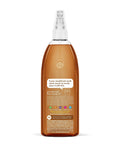 Back view of almond scent daily wood cleaner 28 oz spray bottle packaging with label details visible