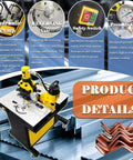 INTBUYING 3 In 1 Electric Hydraulic Busbar Processor Cutter Bender Hole Puncher Tool 20 Ton Force showcases hydraulic pump features.