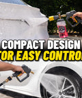 Snubby Pressure Washer Gun With Foam Cannon Attachment for Thick Clinging Foam Short Handle for Gas or Electric Washers