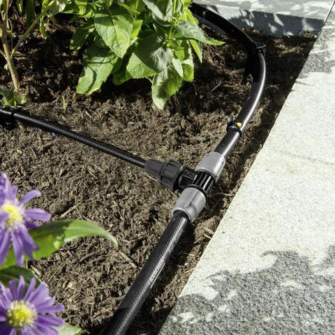 Six Pack Irrigation Fittings Set PVC Female Hose Thread Non Swivel Adapters To Five Sixteenth Inch Tubing With Barbed End Plugs drip line in garden