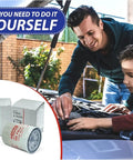 Father and son installing Three Pack Genuine OEM Engine Oil Filter 15208-9E01A With Drain Plug 11026-JA00A for Nissan Infiniti
