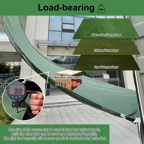 Durable Foldable Canvas Cargo Chute with Weather Resistant Build Ten by One and a Half Meter Size Loading and Unloading Slide