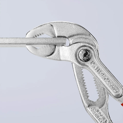 Cobra Water Pump Pliers Chrome With One Handed Adjustment And Guard 27 Position Fine Adjustment Hardened Teeth For Strong Grip