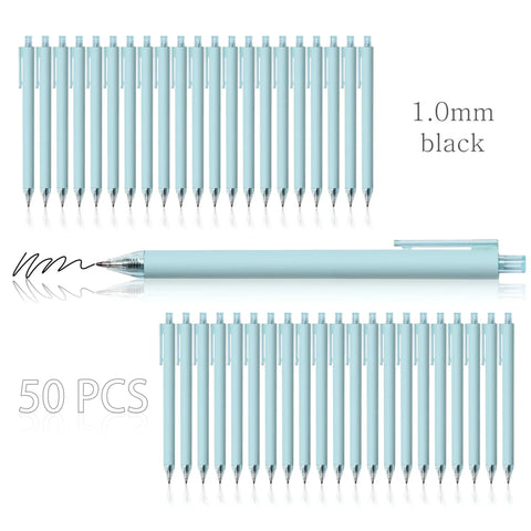Bulk 50 Pack Ballpoint Pens With 1.0mm Tip For Smooth Quick Dry Black Ink No Smear Writing Comfortable Grip Ideal Office Supplies