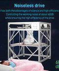 Industrial Grade Large Format 3D Printer For Production Use, showing silent operation near a sleeping child.