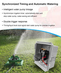 40 Amp 24V Irrigation Pump Start Relay For Sprinkler Controller System With Waterproof Box open outdoors next to sprinkler