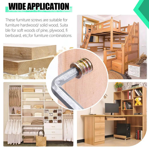 DIY Ready Wood Threaded Inserts Kit With M6 Wrench Eighty Pieces One Quarter Twenty Threaded Inserts For Furniture Repair And Woodworking Projects Screw In Nuts For Strong Long Lasting Joints Twidec, showcasing application in home furniture assembly
