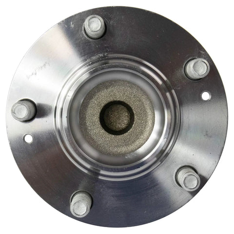 Front view of Rear Wheel Bearing And Hub Assembly Set For 2010 2011 2012 2013 Kia Forte And Forte Koup Driver And Passenger Sides.