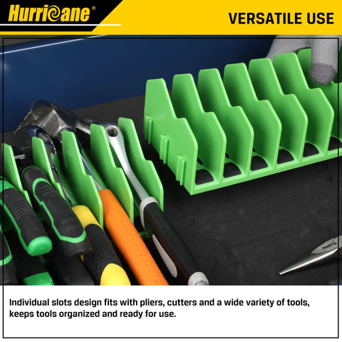 10 Slot Pliers Organizer Rack With Non Slip Rubber Base Extendable Tool Drawer Storage For Pliers And Hand Tools Green Modular Rack
