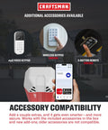 3/4 HP Ultra Quiet Smart Belt Drive Garage Door Opener With Wi Fi Control And Battery Backup Accessories Display