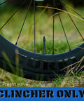 Carbon Fiber Road Wheel Set 700C With 60mm Deep Tarmac Series Aero Wheels, Presta valve on clincher tire.