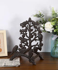 Cast Iron Garden Hose Holder Wall Mount For Outdoor Use Hose Hanger And Reel Storage Organizer Rack with decorative bird design