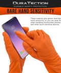 Built Tough 8 Mil Orange Nitrile Gloves Rock Solid Diamond Grip X Large for touch-sensitive device handling