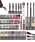 82 Piece Impact Screwdriver Bits Set with Magnetic S2 Steel Bits, featuring Phillips, Square, Torx, Hex, and Security Torx bits.