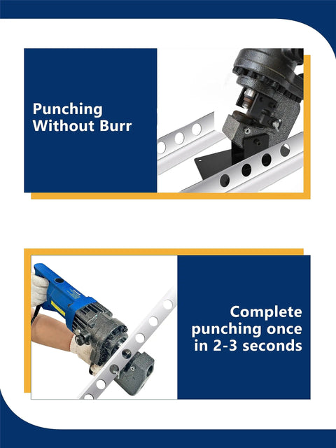 Heavy Duty 110V 1200W Electric Hydraulic Metal Hole Puncher Badass Shop Rig For Steel Copper Aluminum Angles Knocks Out Holes In Seconds Precision Garage Essential