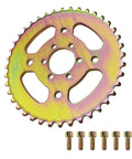 40T High Speed Rear Chain Sprocket 6 Hole 37mm Bore For 420 Chain with screws, suitable for mini bikes like Coleman CT100U