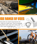 18 Piece M6 T Track Mount Tie Down Anchor Kit 304 Stainless Steel T Slot Bolts With Eye Bolts For Roof Racks and Kayaks