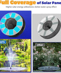 Solar Fountain Pump For Bird Bath And Garden Pond Outdoor Use, Upgraded 2.5W Solar Power, two solar pump designs comparison
