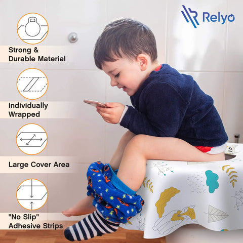 Slick Travel Essential With Twenty Disposable Toilet Seat Covers Featuring Owl Print Pattern For No Sweat Hygiene On The Go Using Fast Tear Paper Liners That Fit Standard Seats Solid For Road Trips And Airport Layovers