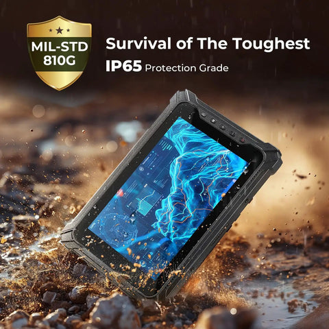 Badass Rugged Windows Tablet With 8-Inch Sunlight Readable Screen, Built Damn Tough For Job Sites, Heavy Duty Industrial Touchscreen Computer