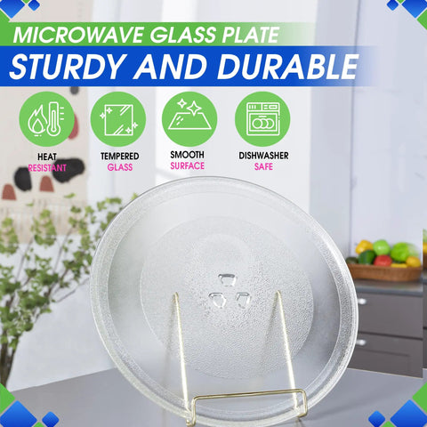 12.75 Inch Microwave Plate Replacement Fits WB49X10129 WB49X10074 Glass Turntable Plate Sturdy and Durable Display