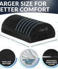 Under Desk Foot Rest For Pain Relief And All Day Comfort, Adjustable Memory Foam Foot Stool, ergonomic design with measurements