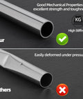 Front view of 2-pack KWOKWEI 300mm stainless steel round tubing, 3/4 in OD, 304 seamless, 1.5 mm wall, silver