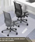 Heavy Duty PET Chair Mat For Carpeted Floors 32 X 48 Inches Hard Material Desk Floor Protector Slip Resistant Easy Glide Office Chair Mat For Home Office On Thick Carpets under chairs in office setting