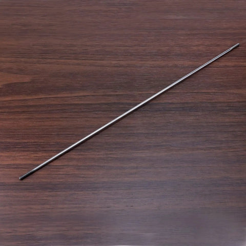 Built Tough M2 Threaded Stainless Steel Pushrod Linkage Rods For Rc Airplane Servos And Control Arms 200Mm By 2mm on wooden surface.