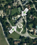 Aerial view of a residence using Roam Kit Wireless Sprinkler Remote Controller That Plays Nice With X-Core Pro-C PCC I-Core ACC Timers.