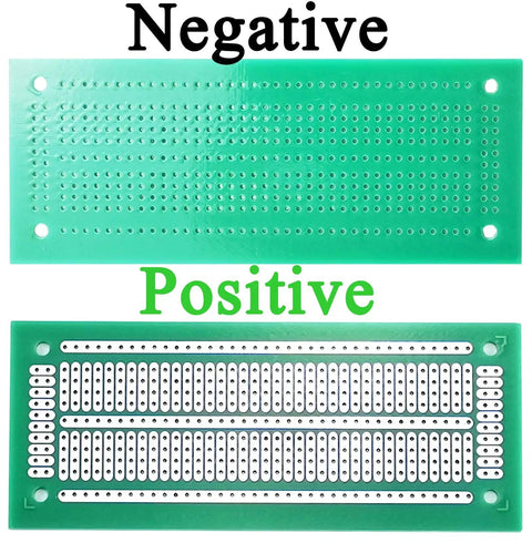 Pack Of 8 47x116mm PCB Strip Breadboards For Prototyping And DIY Electronics Projects Green FR4 Glass Fiber 1mm Holes