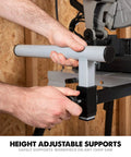 Adjusting Height of Heavy Duty Chop Saw Stand With Universal Fitting A Real Workhorse Height Adjustable From 595 To 815mm