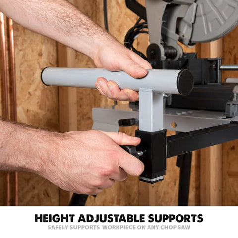 Adjusting Height of Heavy Duty Chop Saw Stand With Universal Fitting A Real Workhorse Height Adjustable From 595 To 815mm