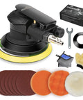 5 Inch Air Random Orbital Sander Dual Action Pneumatic Palm Sander For Wood And Metal Polishing Auto Body Work And Car Refinishing
